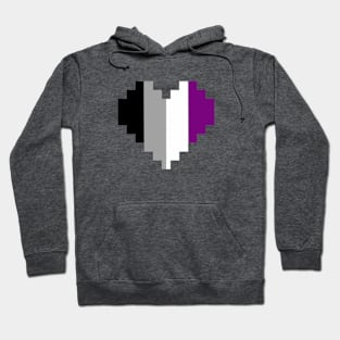 Asexual 8-bit heart Hoodie